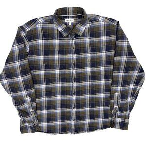 Peter Millar Plaid Flannel Shirt Long Sleeve Button Up Metal Buttons XL